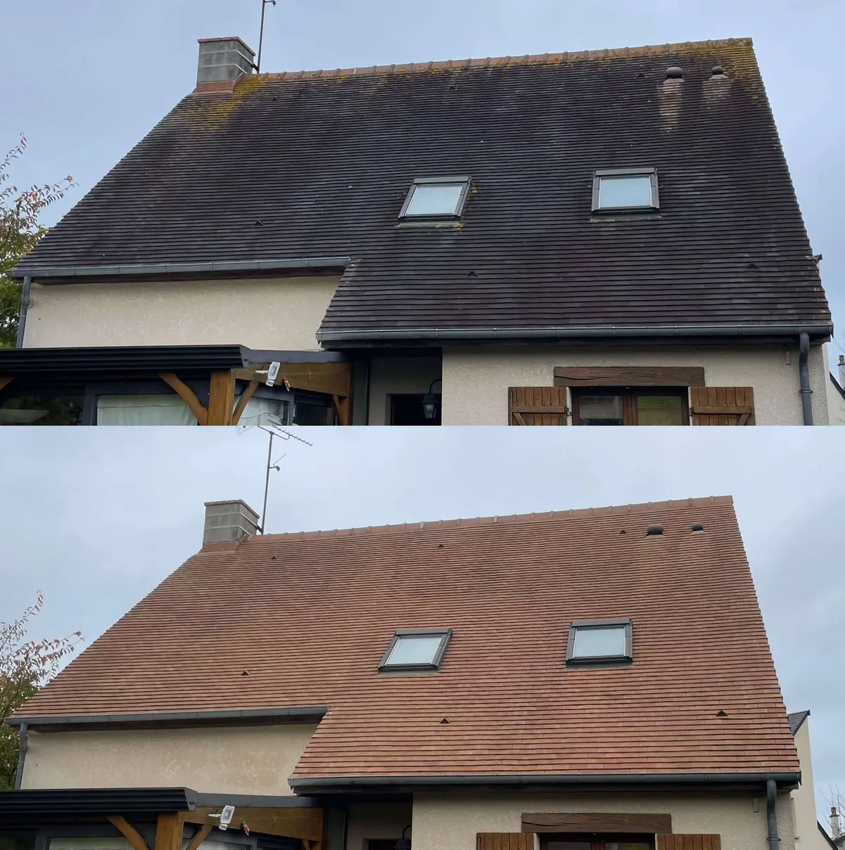 Toiture démoussée à Cherbourg