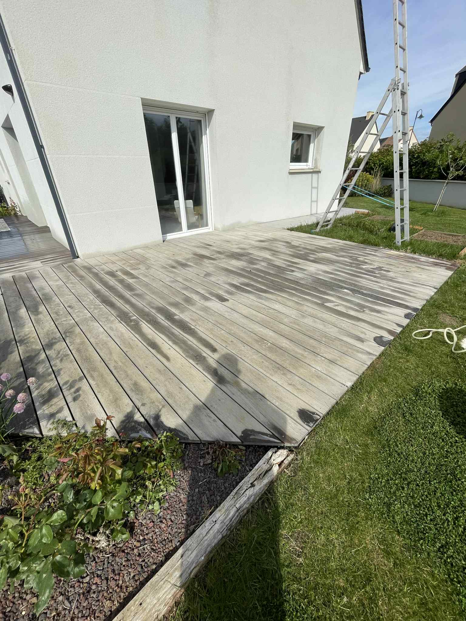 Nettoyage de terrasse avant